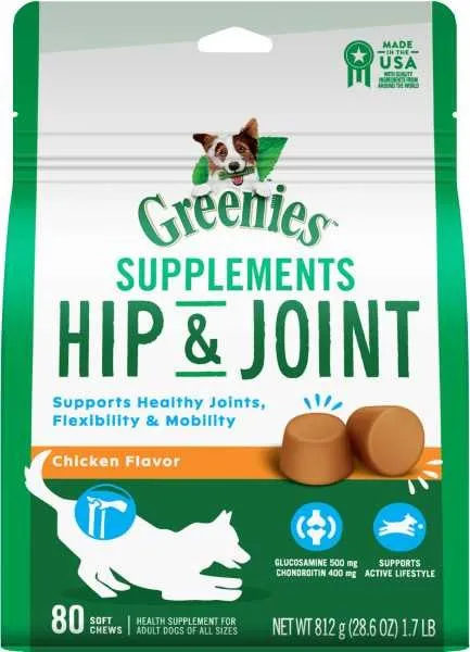 80ct Greenies Hip & Joint Supplement For Dogs - Supplements